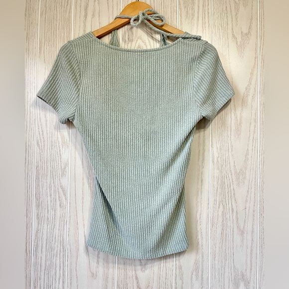 Red by BKE Brushed Rib Knit Sage Top Size L EUC - Picture 7 of 7